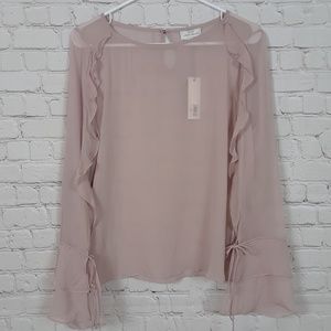 Lucky Brand / Scoop Back Ruffle Top
